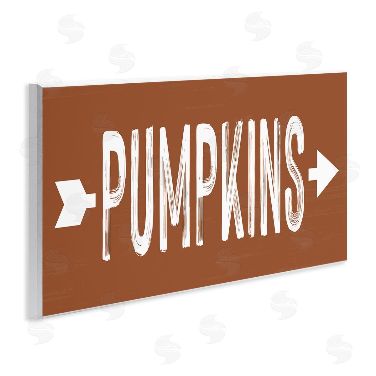 Lettered and Lined Pumpkins Pointing Right Wall Plaque Artside_