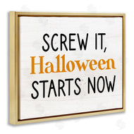 Stupell Studio | Halloween Starts Now Phrase