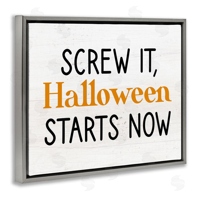 Stupell Studio | Halloween Starts Now Phrase