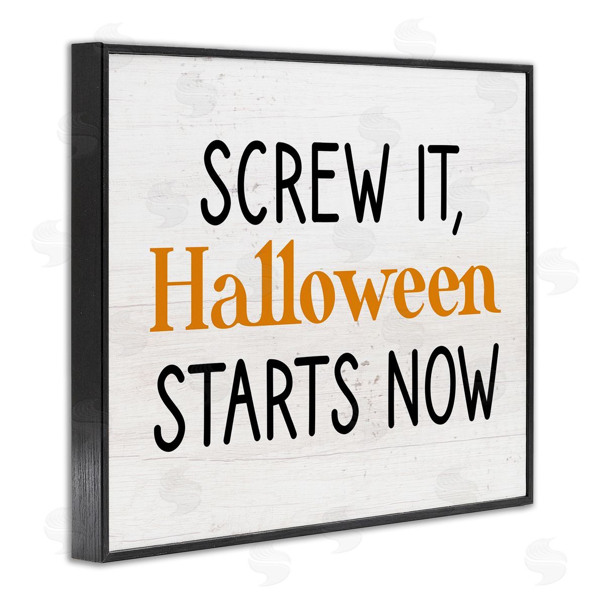 Stupell Studio Halloween Starts Now Phrase Black Framed Giclee Wall Artside_