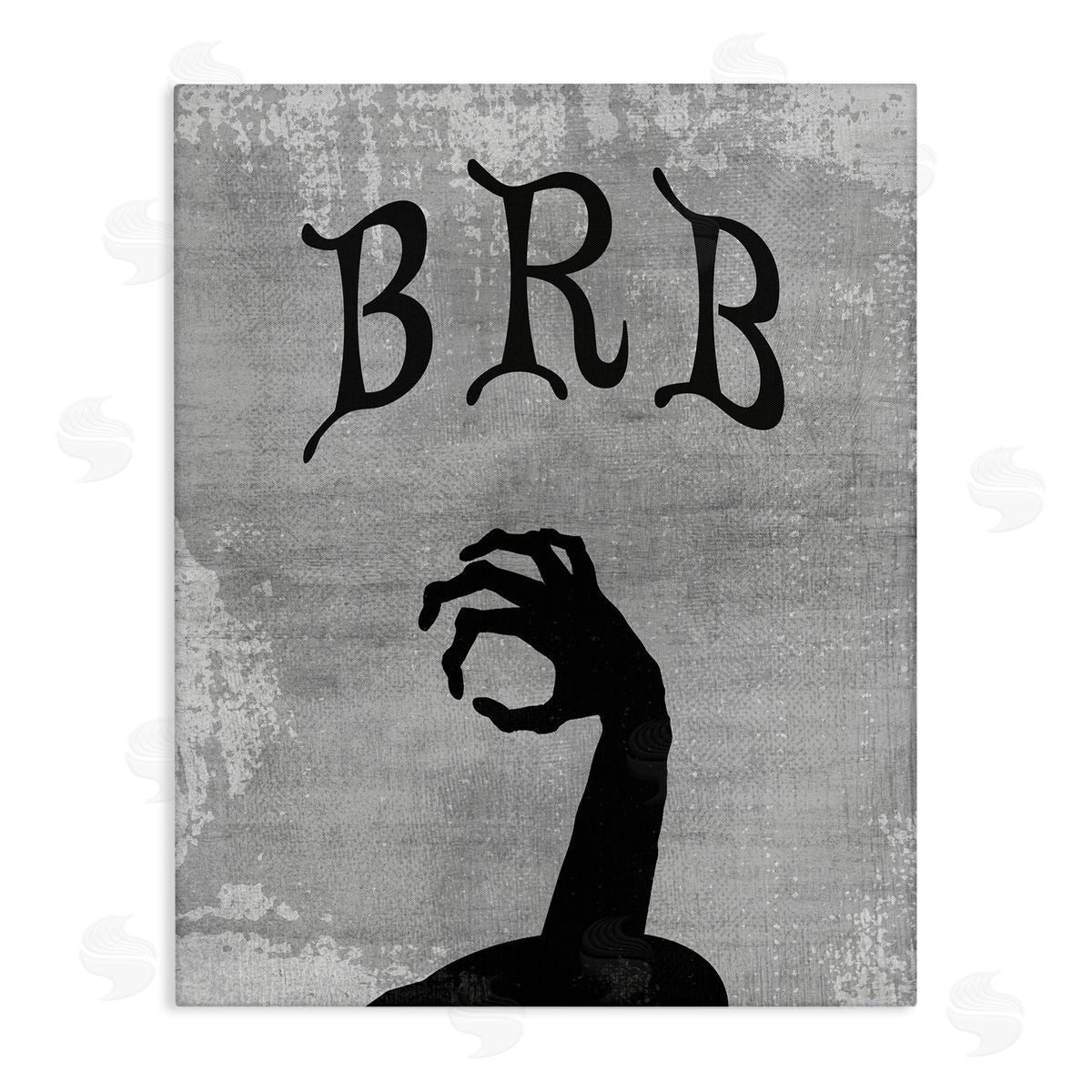 Stupell Studio BRB Zombie Graveyard Canvas Wall Art