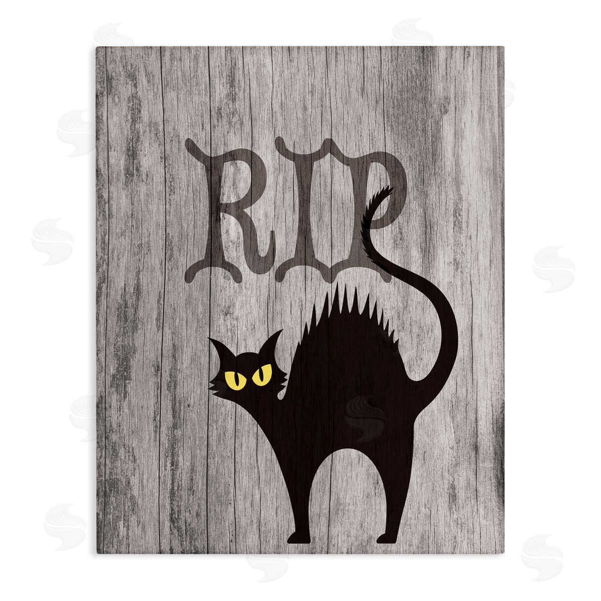 Stupell Studio RIP Halloween Cat Canvas Wall Art