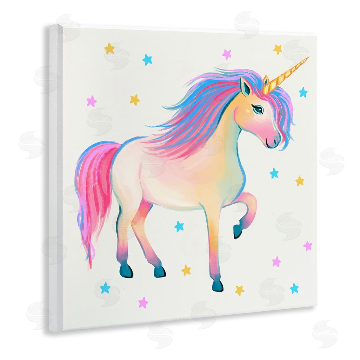 Ziwei Li Pastel Unicorn & Stars Wall Plaque Artside_