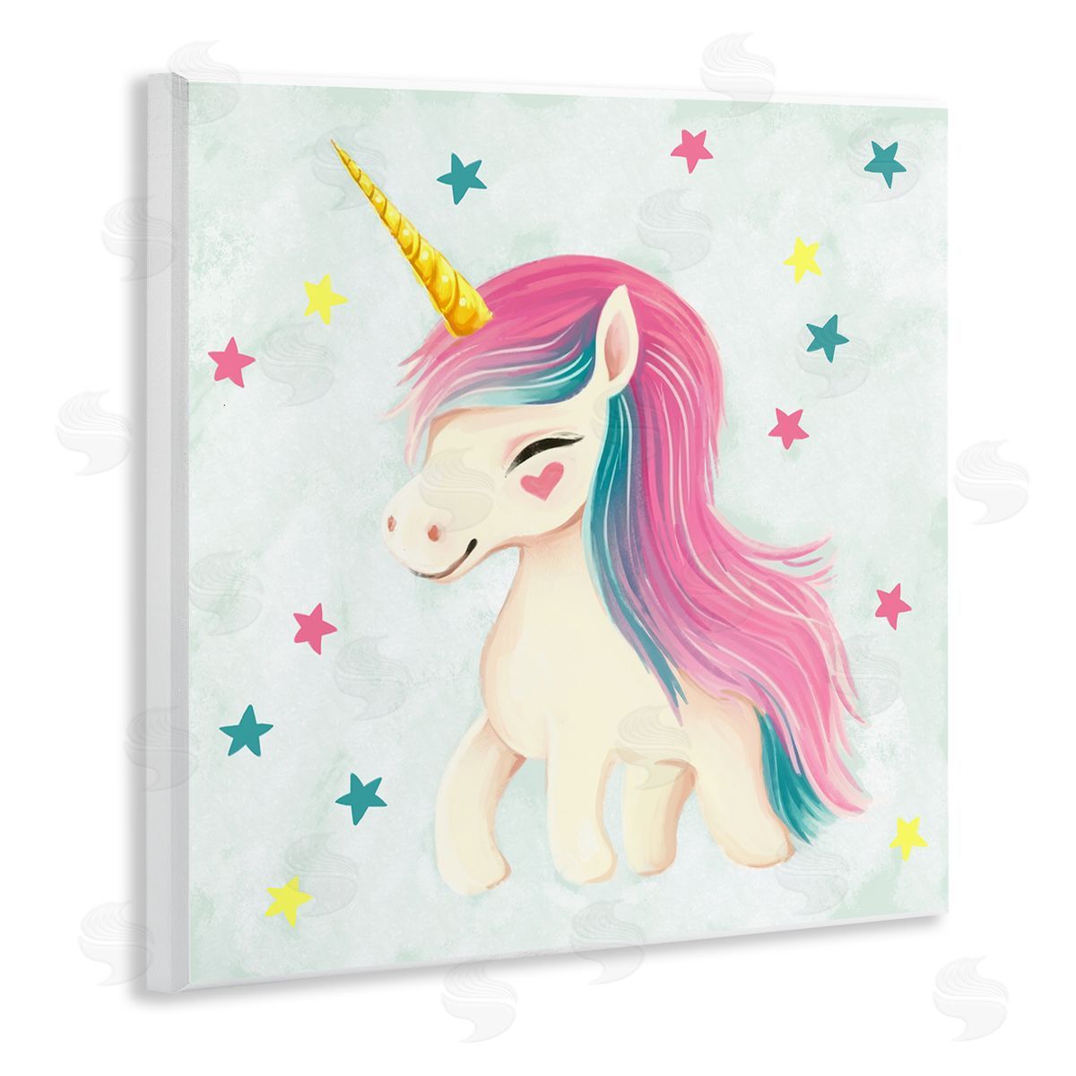 Ziwei Li Pastel Unicorn Pony Wall Plaque Artside_