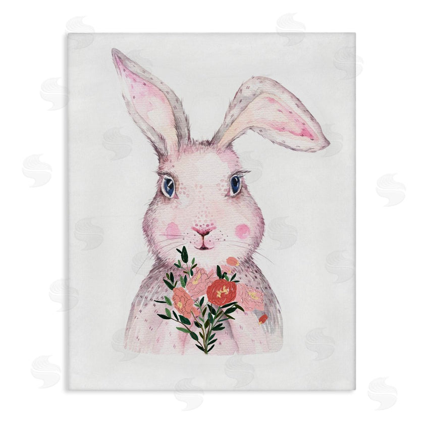 Karen Smith | Pink Bunny & Flowers