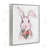 Karen Smith | Pink Bunny & Flowers