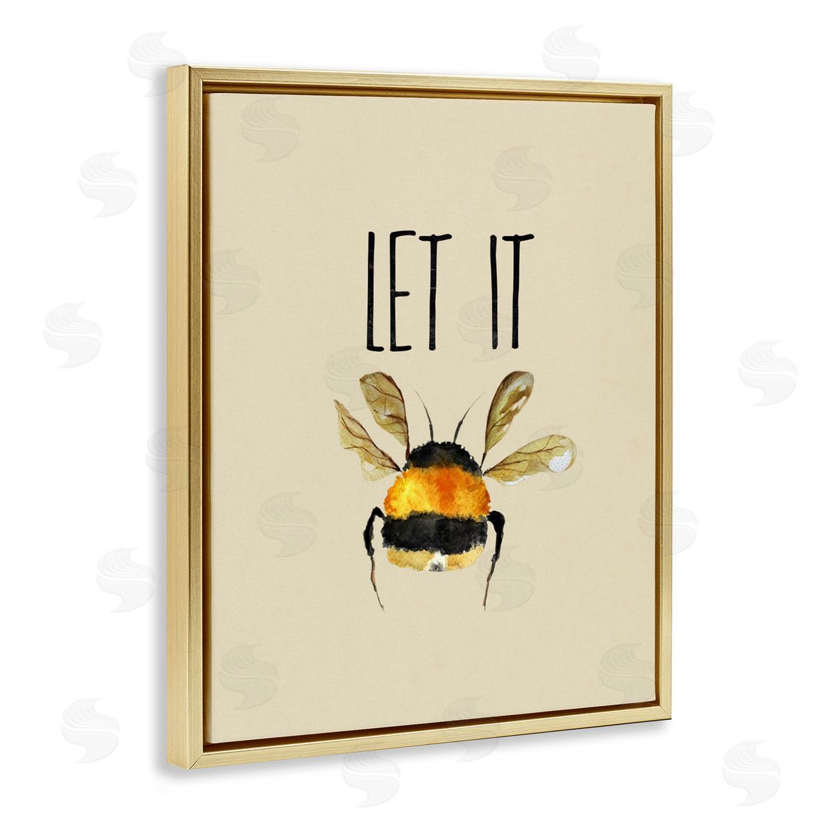 Karen Smith Let It Bee Insect Gold Floater Frame Canvas Artside_