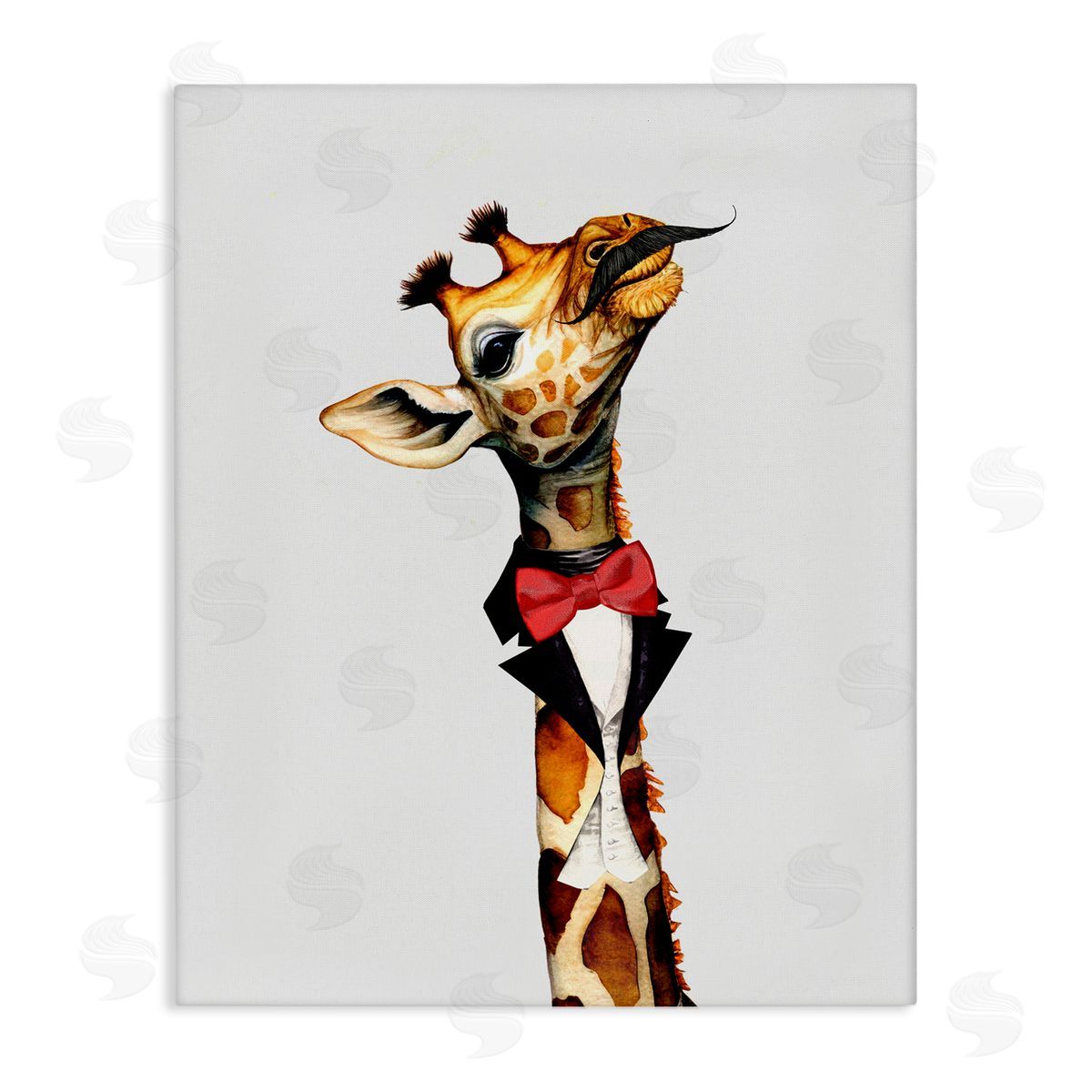 Karen Smith | Mustache Giraffe with Bowtie