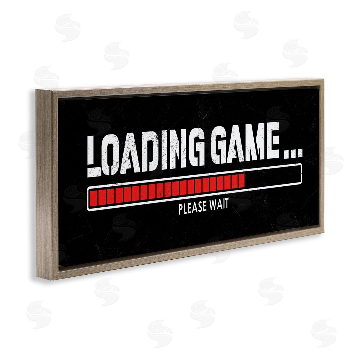 Masey St. Studios Loading Game Phrase Brown Floater Frame Canvas Artside_