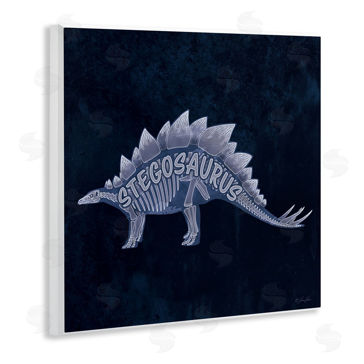Lauren Rader | Blue Stegosaurus Skeleton
