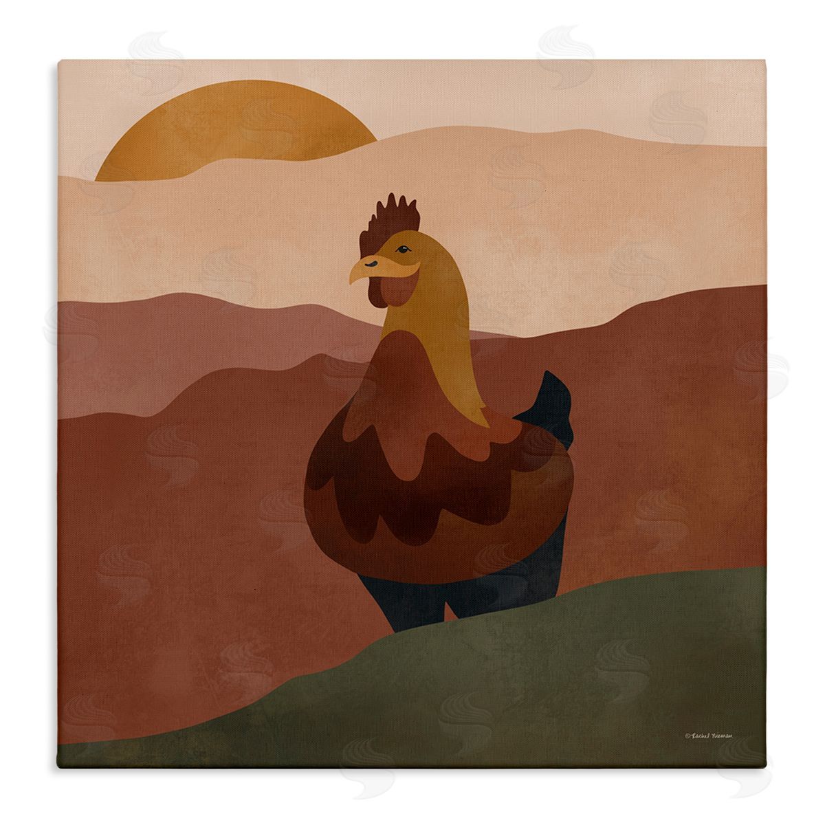 Rachel Nieman Rooster in Nature Canvas Wall Art
