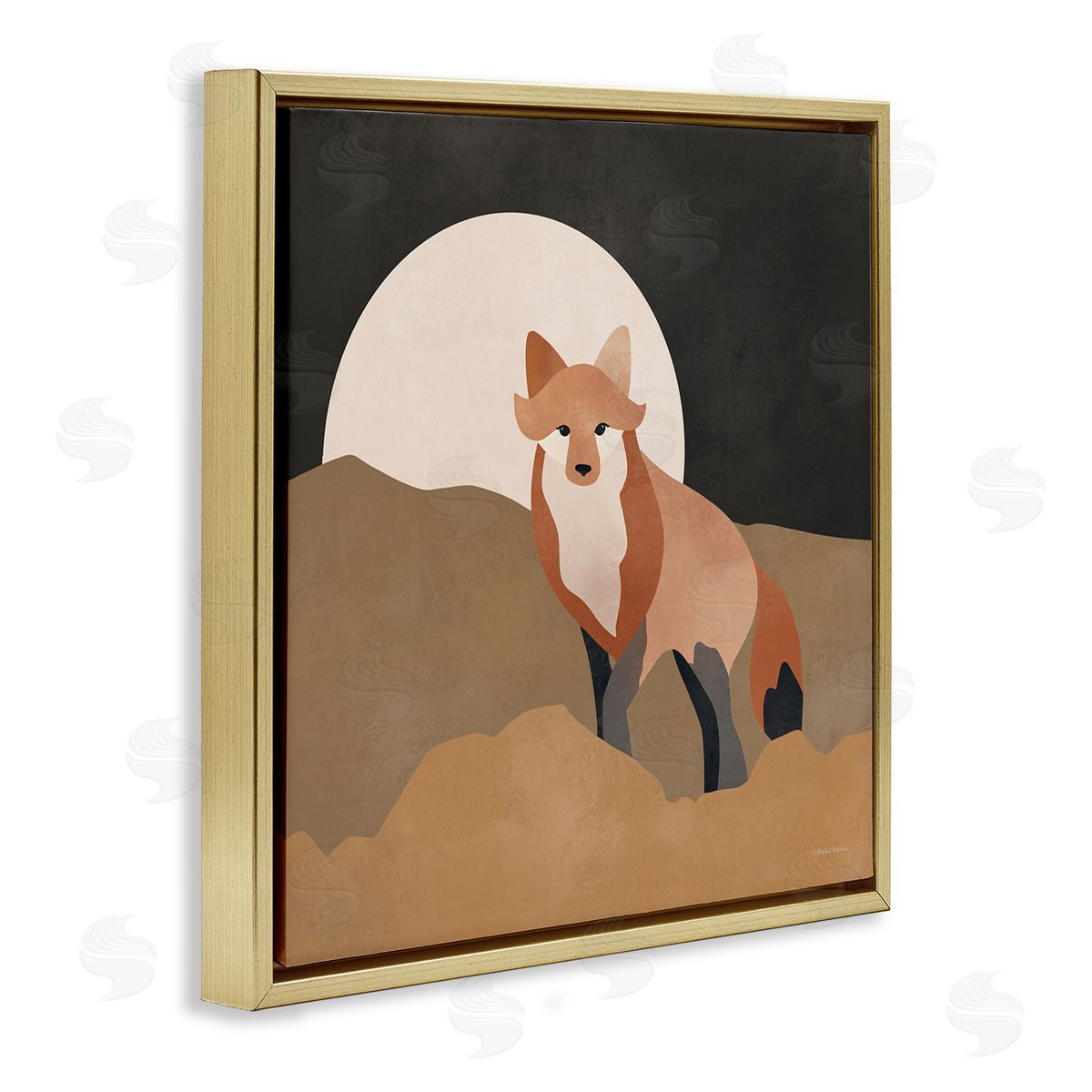 Rachel Nieman Fox Nature Portrait Gold Floater Frame Canvas Artside_