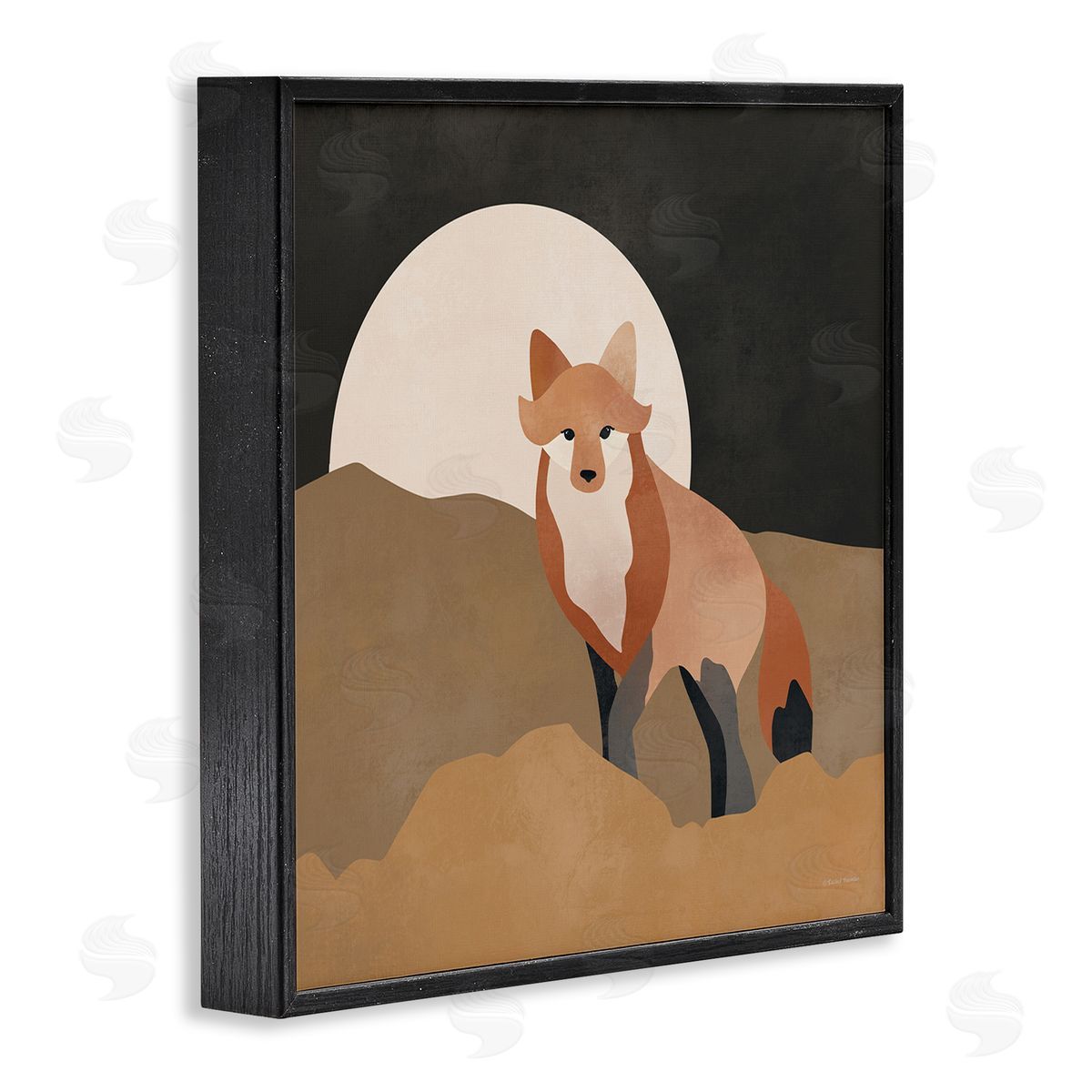 Rachel Nieman Fox Nature Portrait Black Framed Giclee Wall Artside_