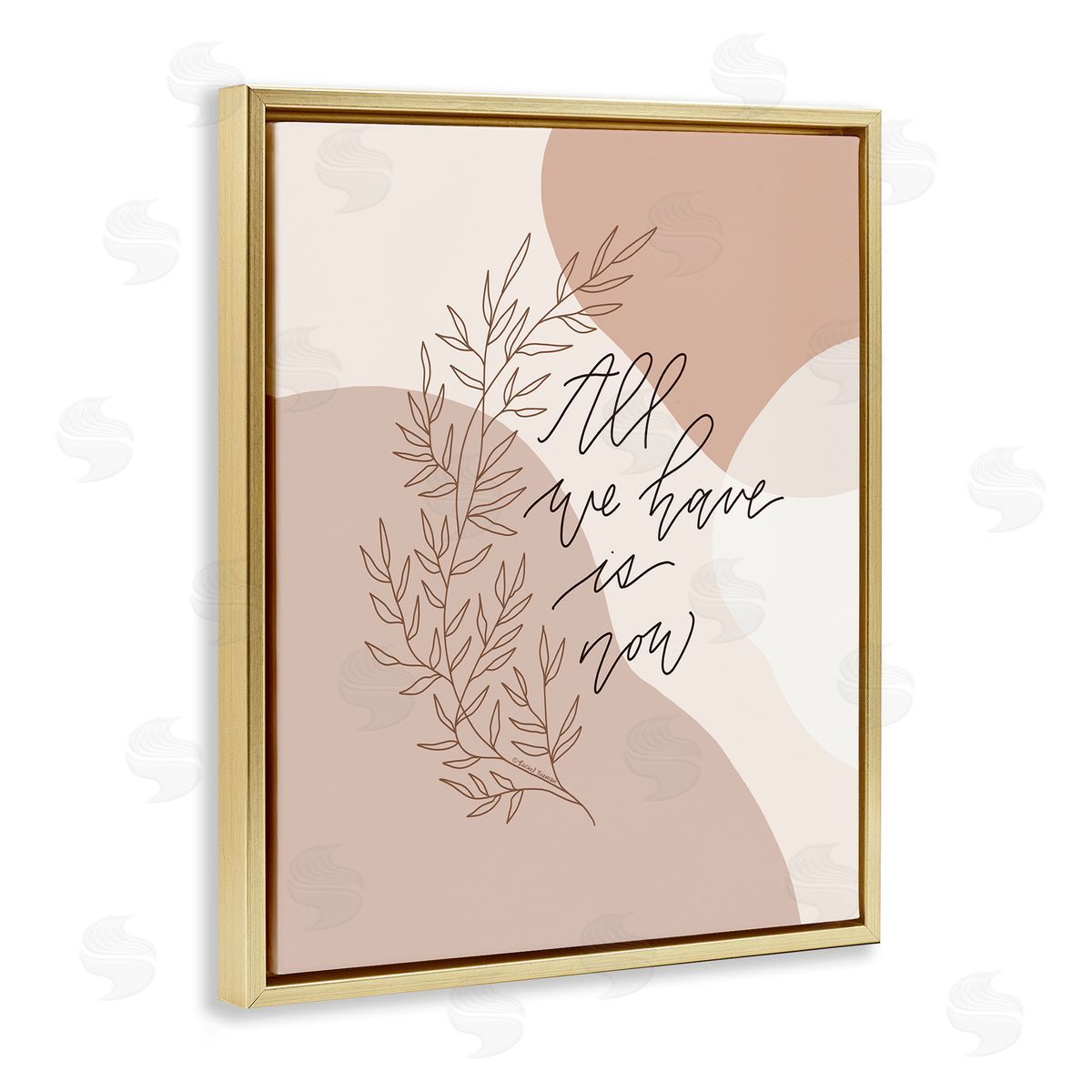 Rachel Nieman All We Have Is Now Gold Floater Frame Canvas Artside_
