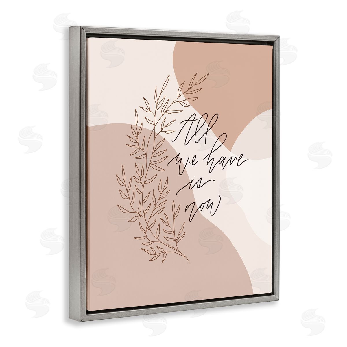 Rachel Nieman All We Have Is Now Gray Floater Frame Canvas Artside_