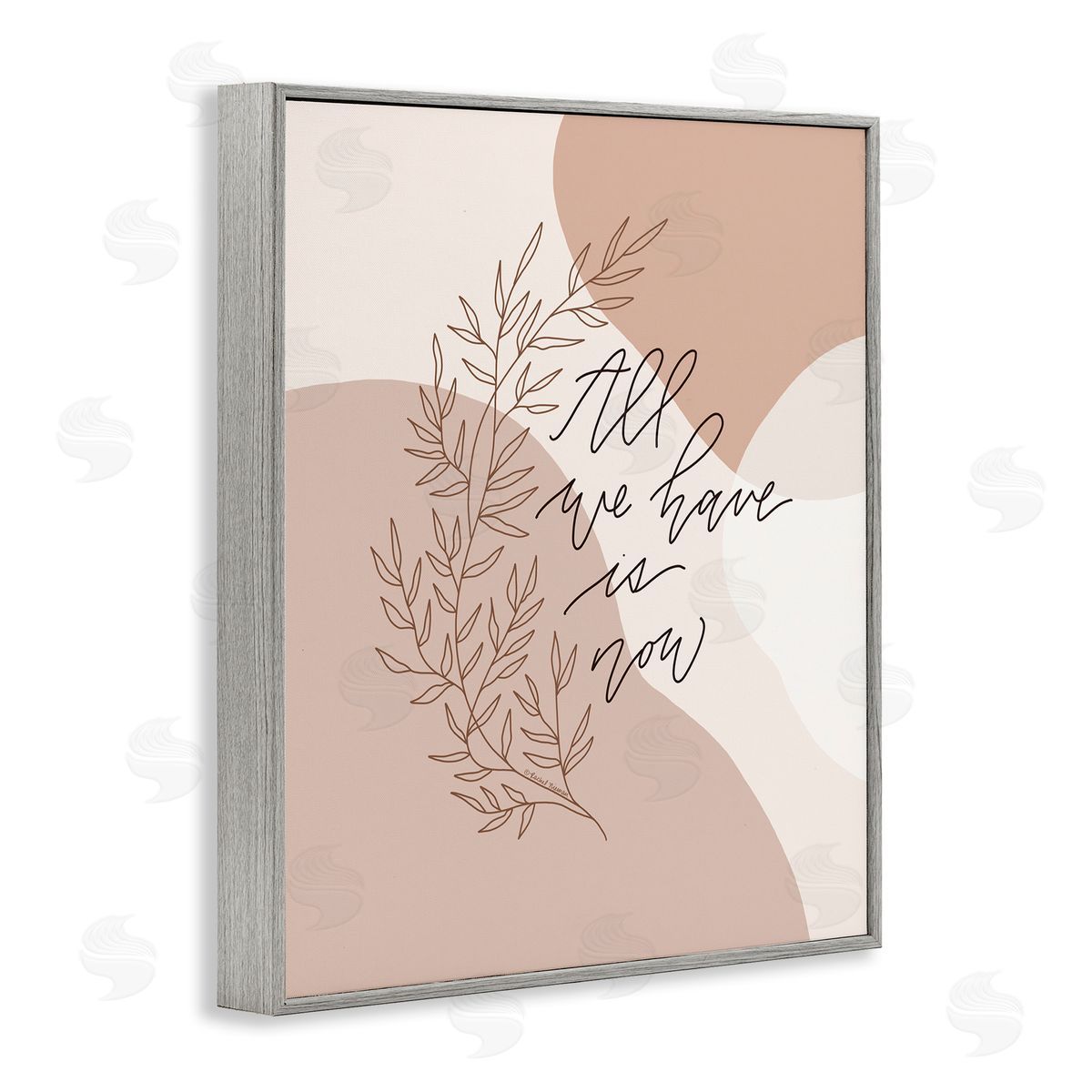 Rachel Nieman All We Have Is Now Gray Framed Giclee Wall Artside_