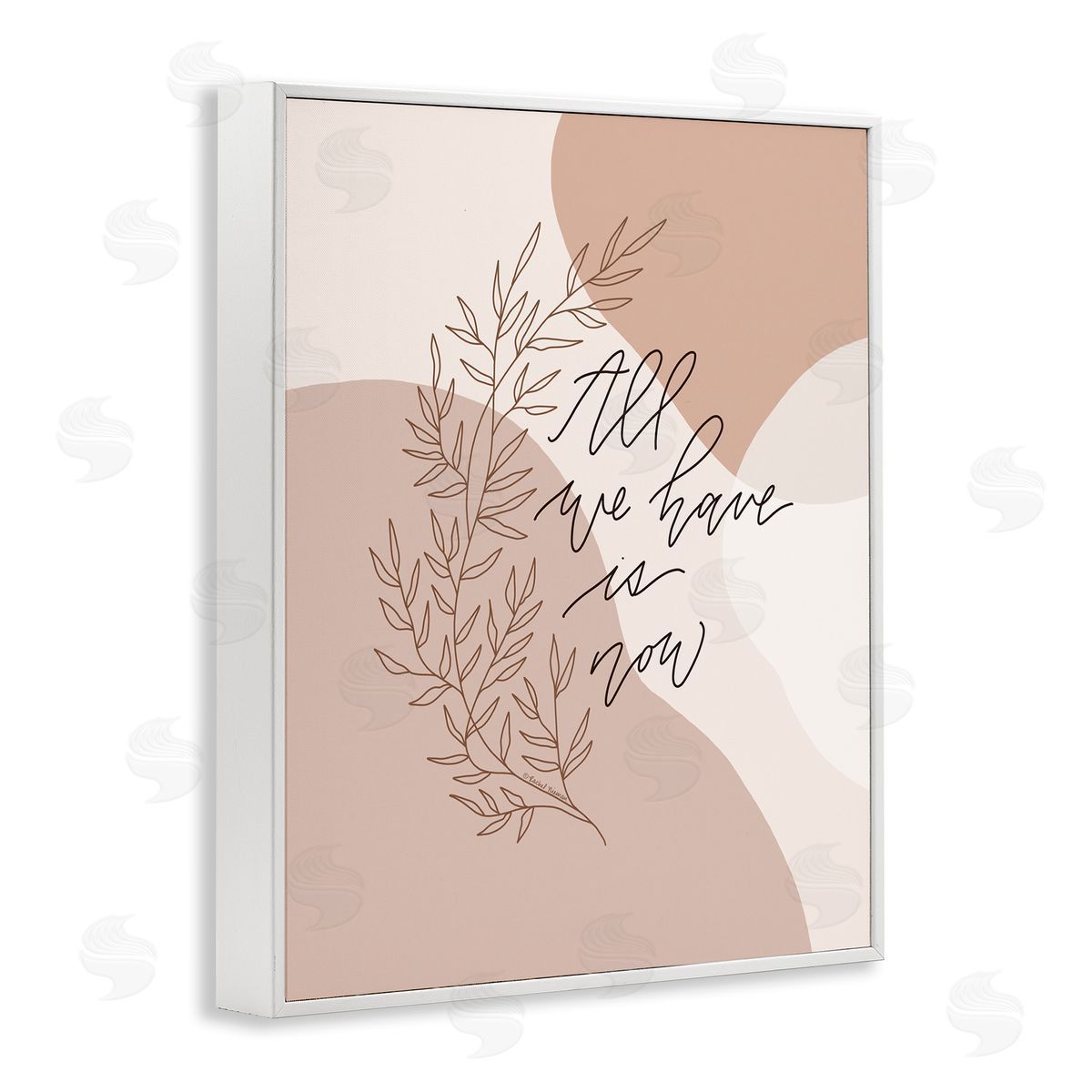 Rachel Nieman All We Have Is Now White Framed Giclee Wall Artside_