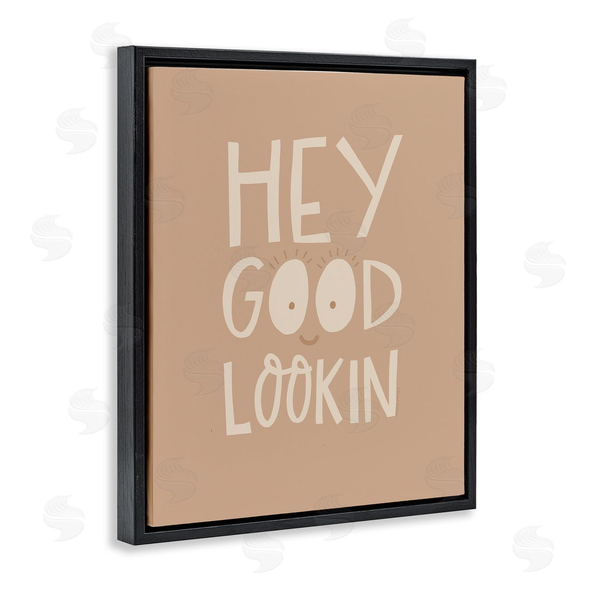 Rachel Nieman Hey Good Lookin Phrase Black Floater Frame Canvas Artside_