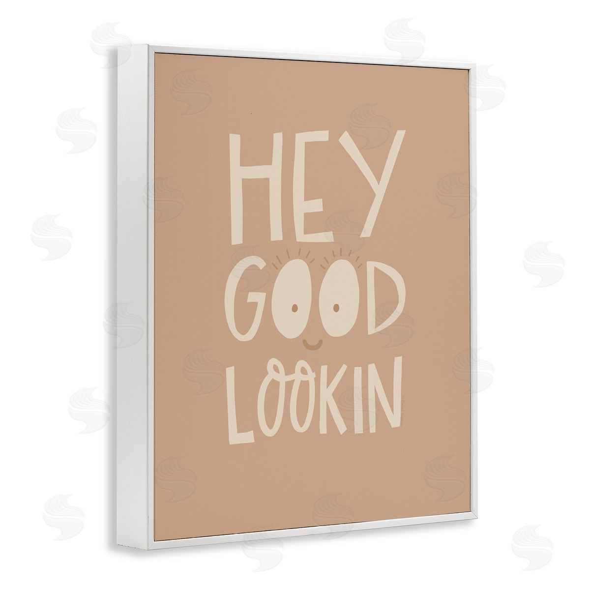 Rachel Nieman Hey Good Lookin Phrase White Framed Giclee Wall Artside_