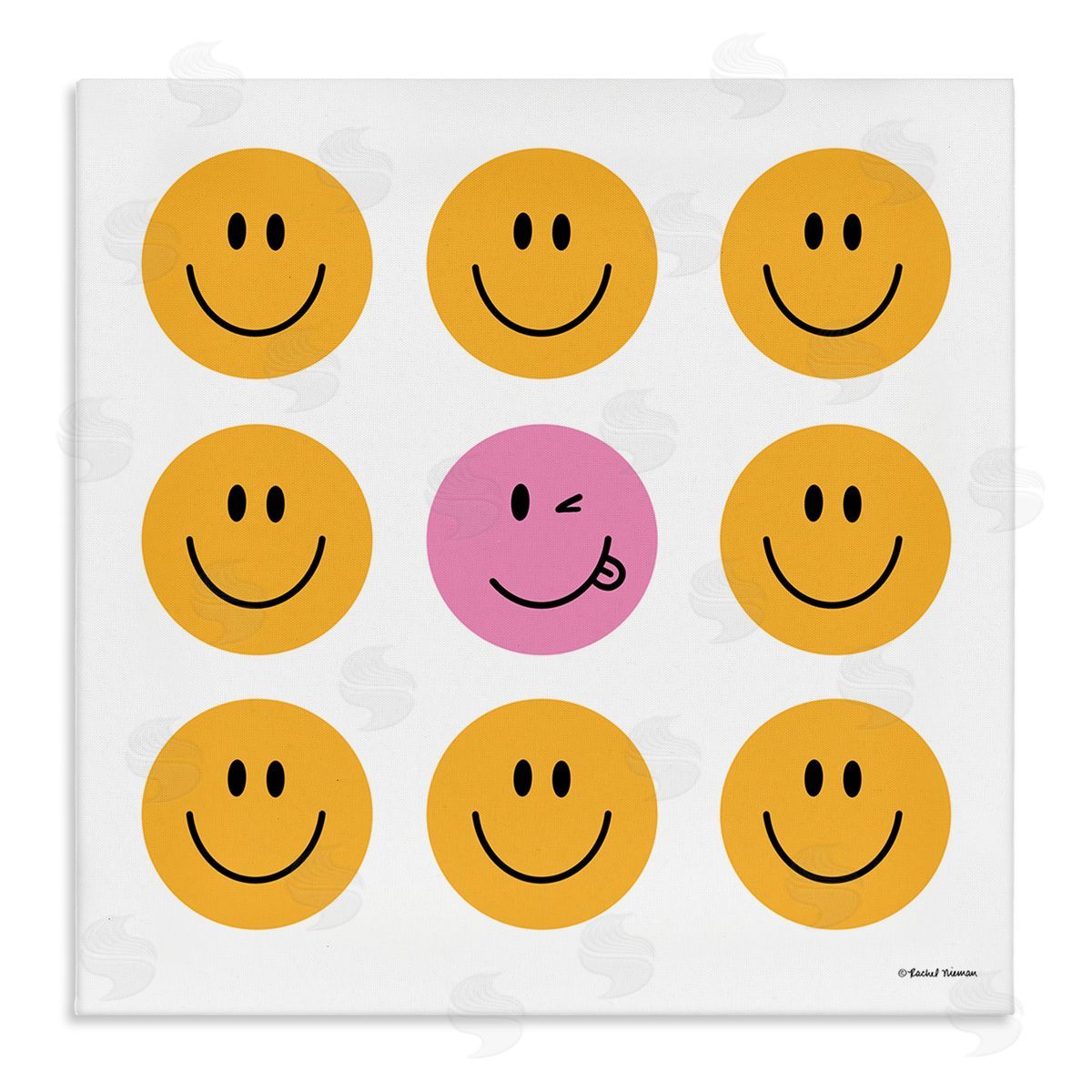 Rachel Nieman | Pink & Yellow Smiley Faces