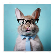 Roozbeh | Rabbit on Blue Portrait