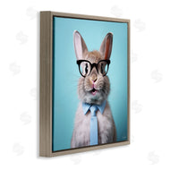 Roozbeh | Rabbit on Blue Portrait