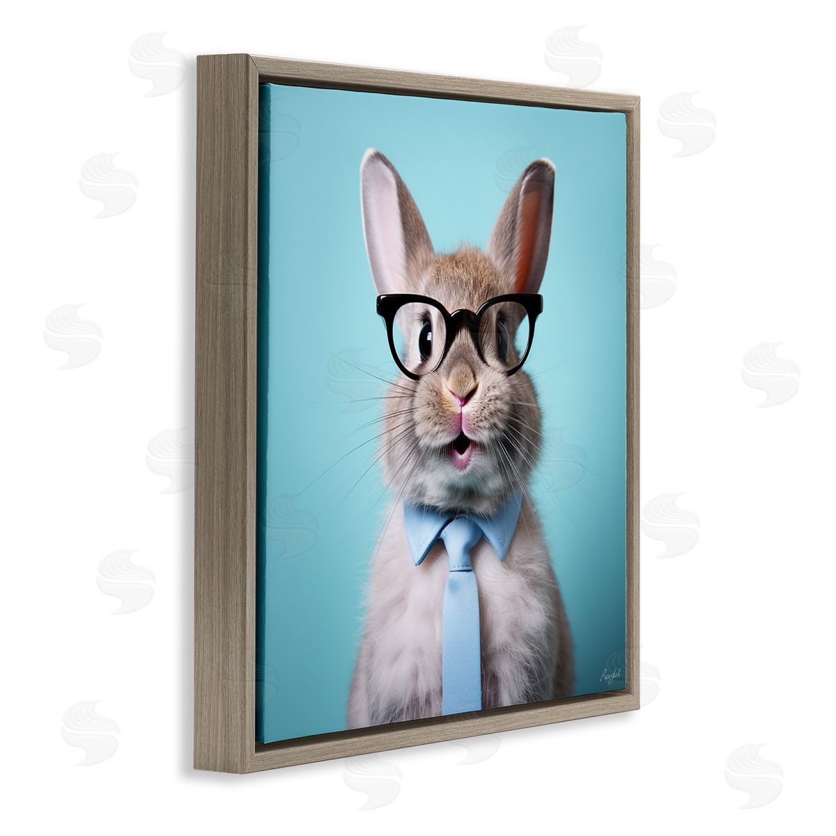 Roozbeh | Rabbit on Blue Portrait