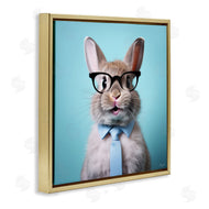 Roozbeh | Rabbit on Blue Portrait