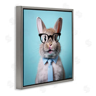 Roozbeh | Rabbit on Blue Portrait
