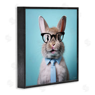 Roozbeh | Rabbit on Blue Portrait