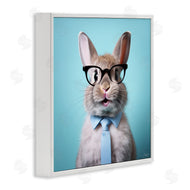 Roozbeh | Rabbit on Blue Portrait