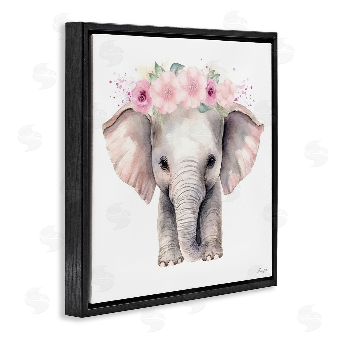 Roozbeh | Pink Floral Elephant
