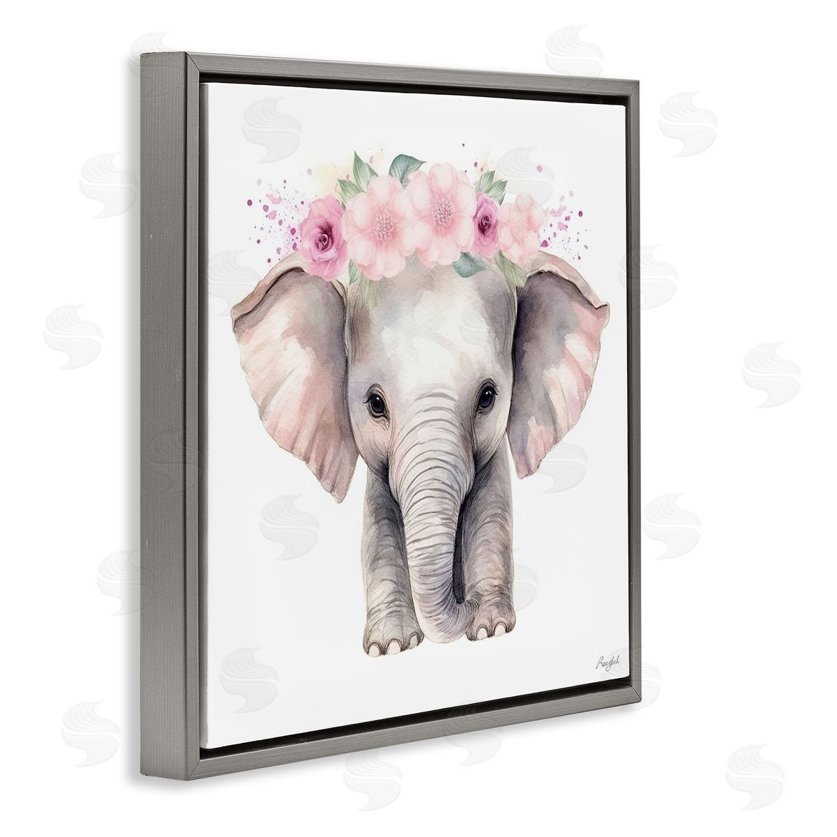 Roozbeh | Pink Floral Elephant