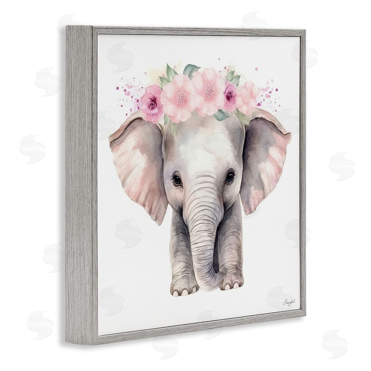 Roozbeh | Pink Floral Elephant
