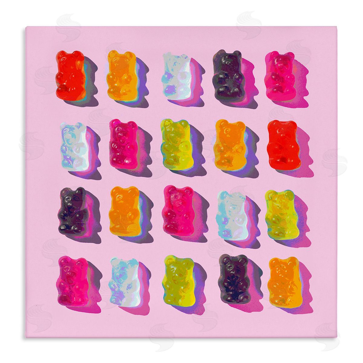 Stupell Studio Pink Modern Gummy Candy Canvas Wall Art
