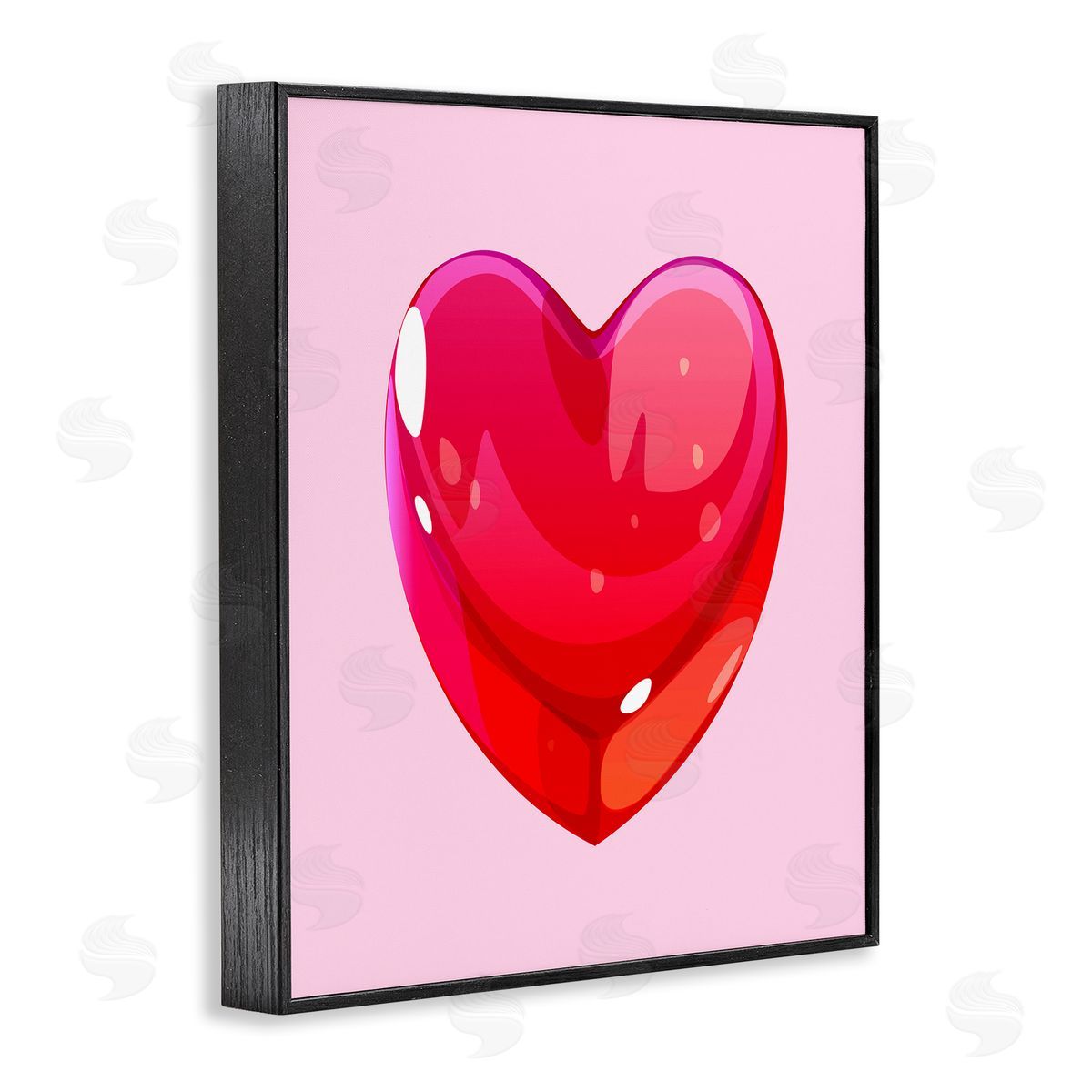 Stupell Studio Red Gummy Heart Black Framed Giclee Wall Artside_