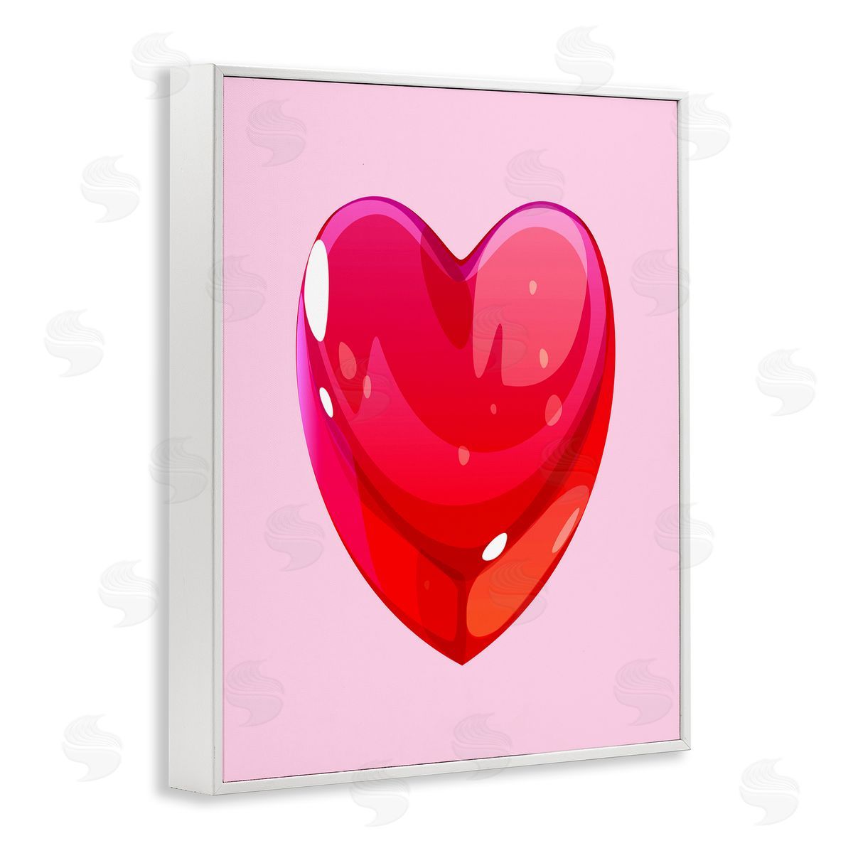 Stupell Studio Red Gummy Heart White Framed Giclee Wall Artside_