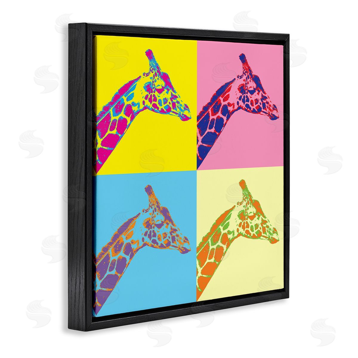 Daniel Sproul Pop Style Giraffes Black Floater Frame Canvas Artside_
