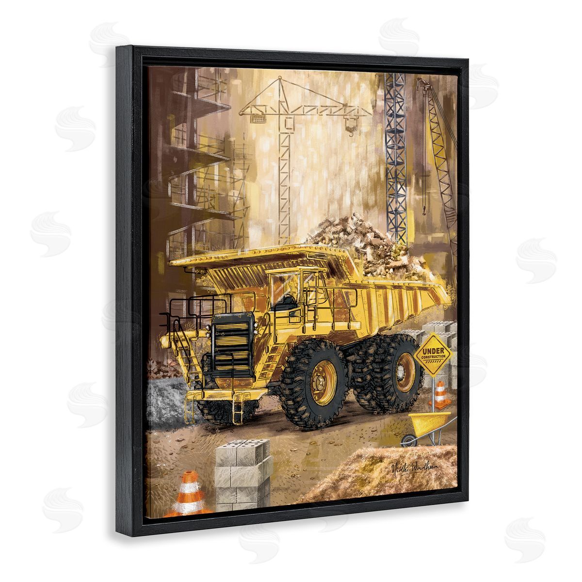 Nidhi Wadhwa Under Construction Site Black Floater Frame Canvas Artside_