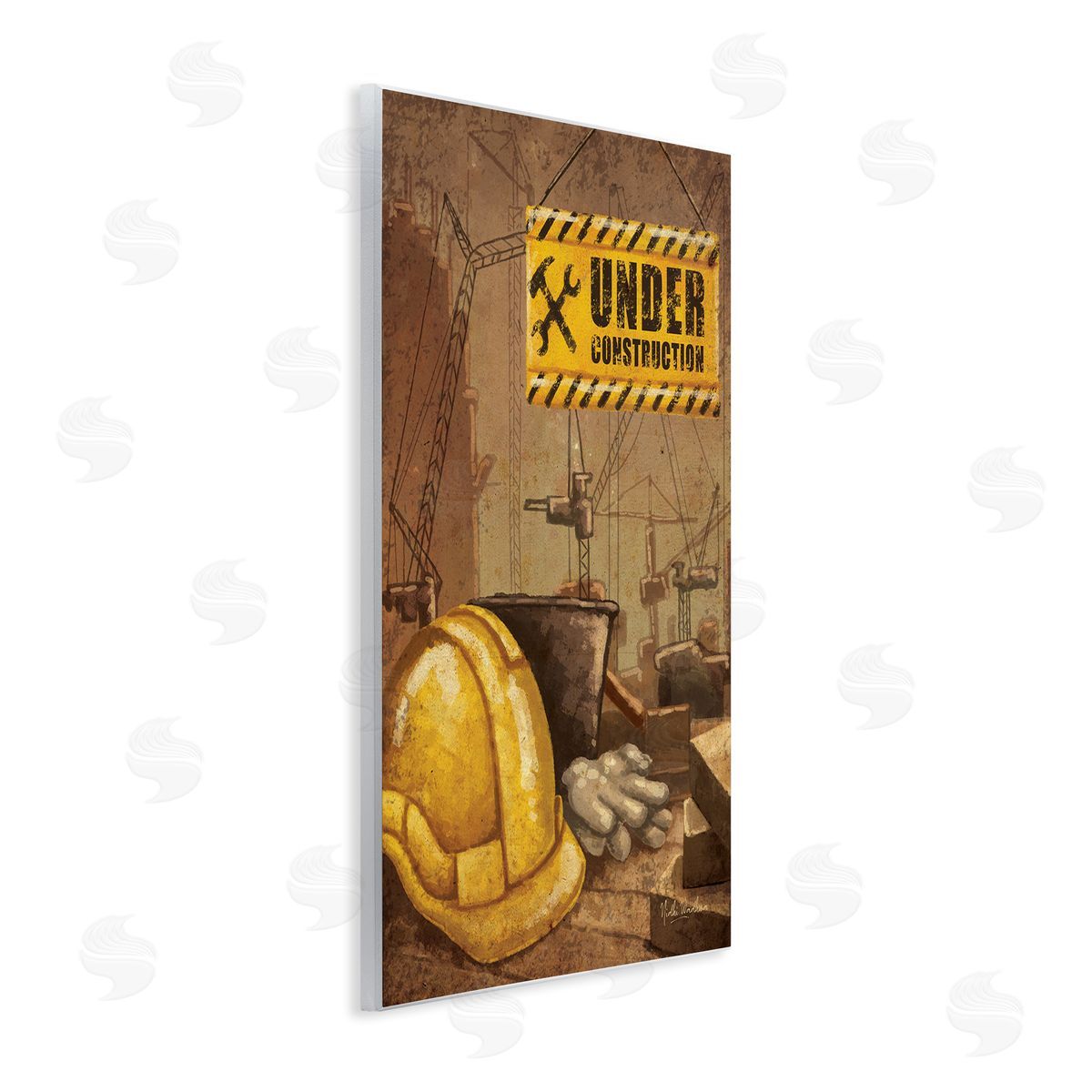 Nidhi Wadhwa Under Construction Hardhat Wall Plaque Artside_