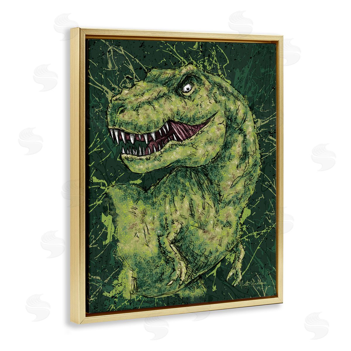 Nidhi Wadhwa | Green Abstract T-Rex