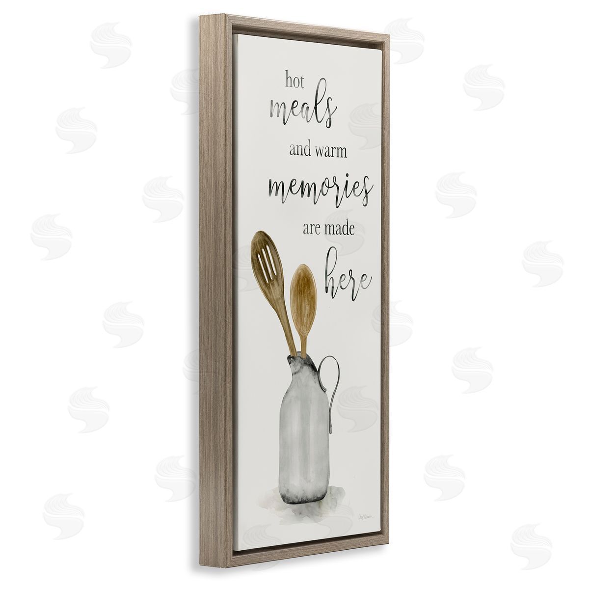 Carol Robinson Meals & Memories Phrase Brown Floater Frame Canvas Artside_