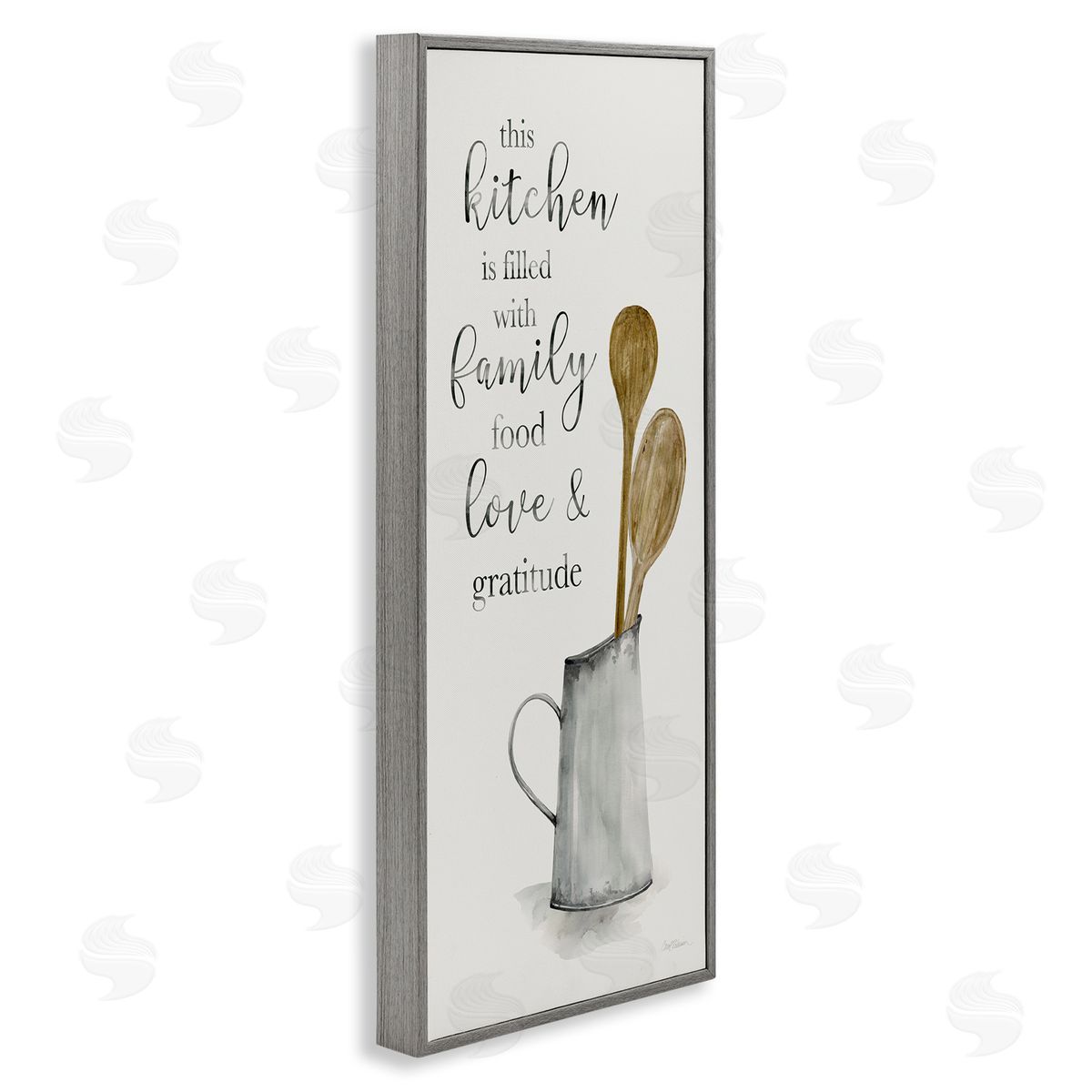 This Kitchen Family Phrase Grey Frame Print Wall Art, Home Decor by Carol Robinson