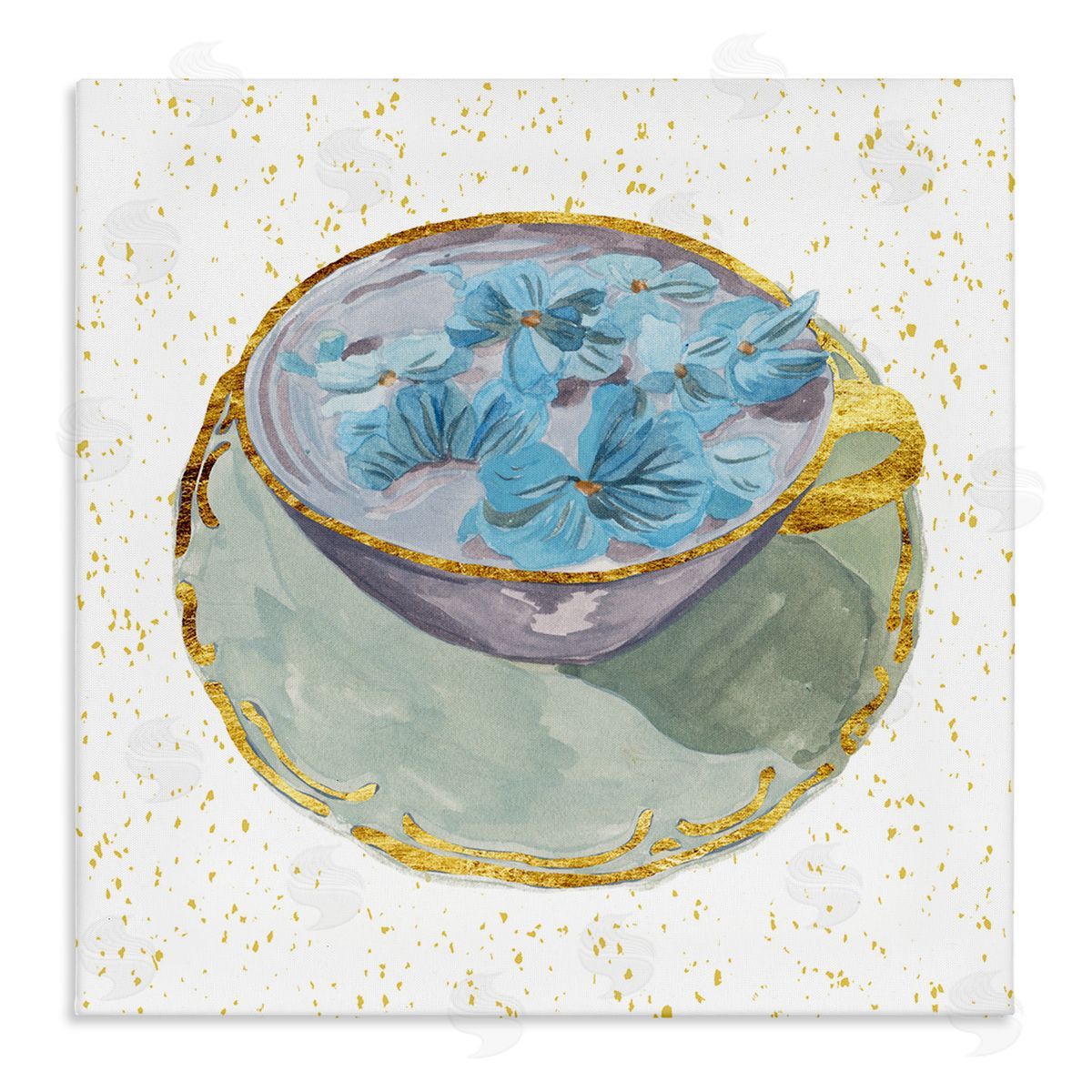 Melissa Wang Glam Floral Teacup Canvas Wall Art