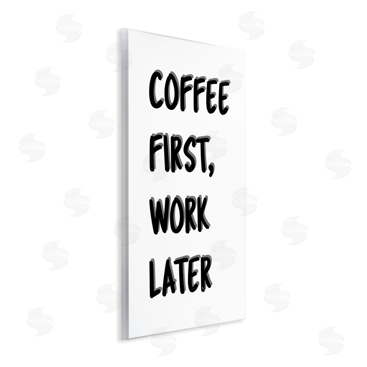 Martina Pavlova Coffee First Work Later Wall Plaque Artside_