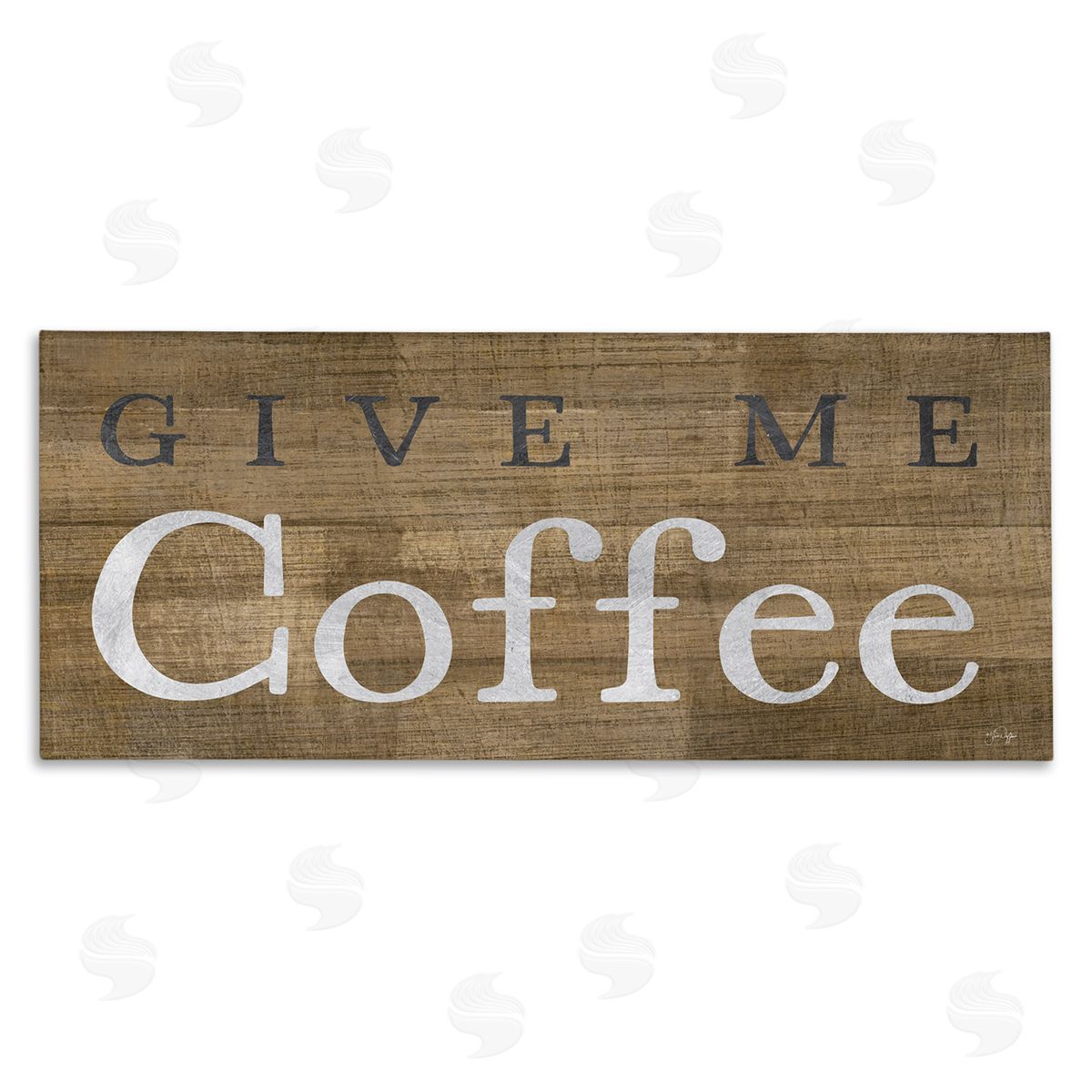 Rustic Give Me Coffee Canvas Wall Art, Home Decor by Yass Naffas Designs