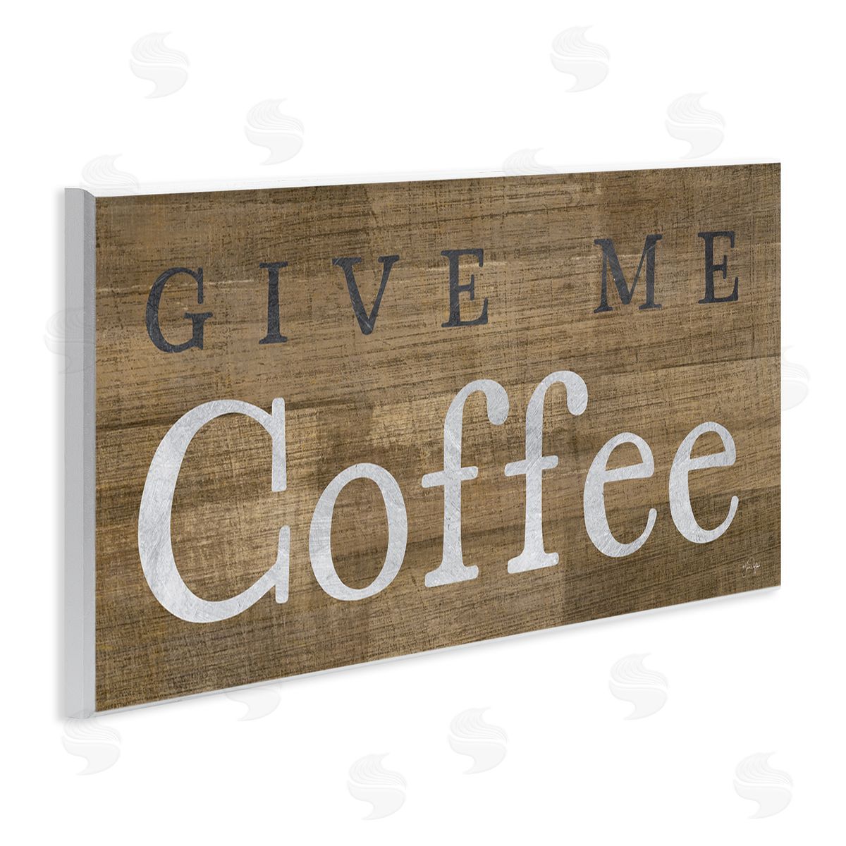 Rustic Give Me Coffee Wood Plaque Wall Art, Home Decor by Yass Naffas Designs