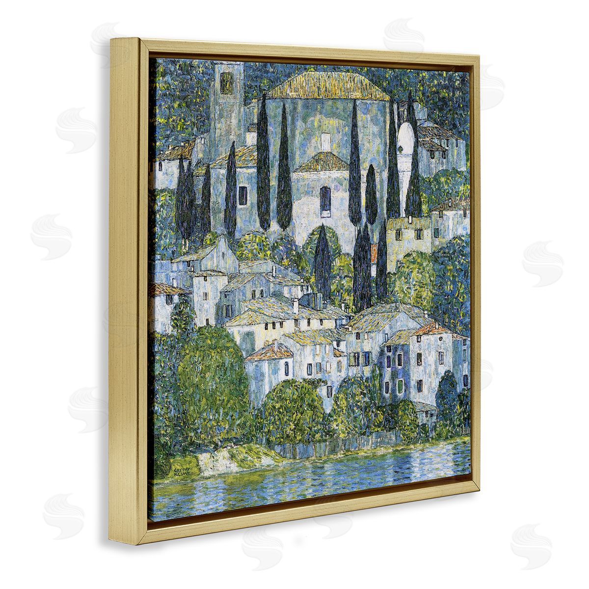 Gustav Klimt Church in Cassone Klimt Gold Floater Frame Canvas Artside_