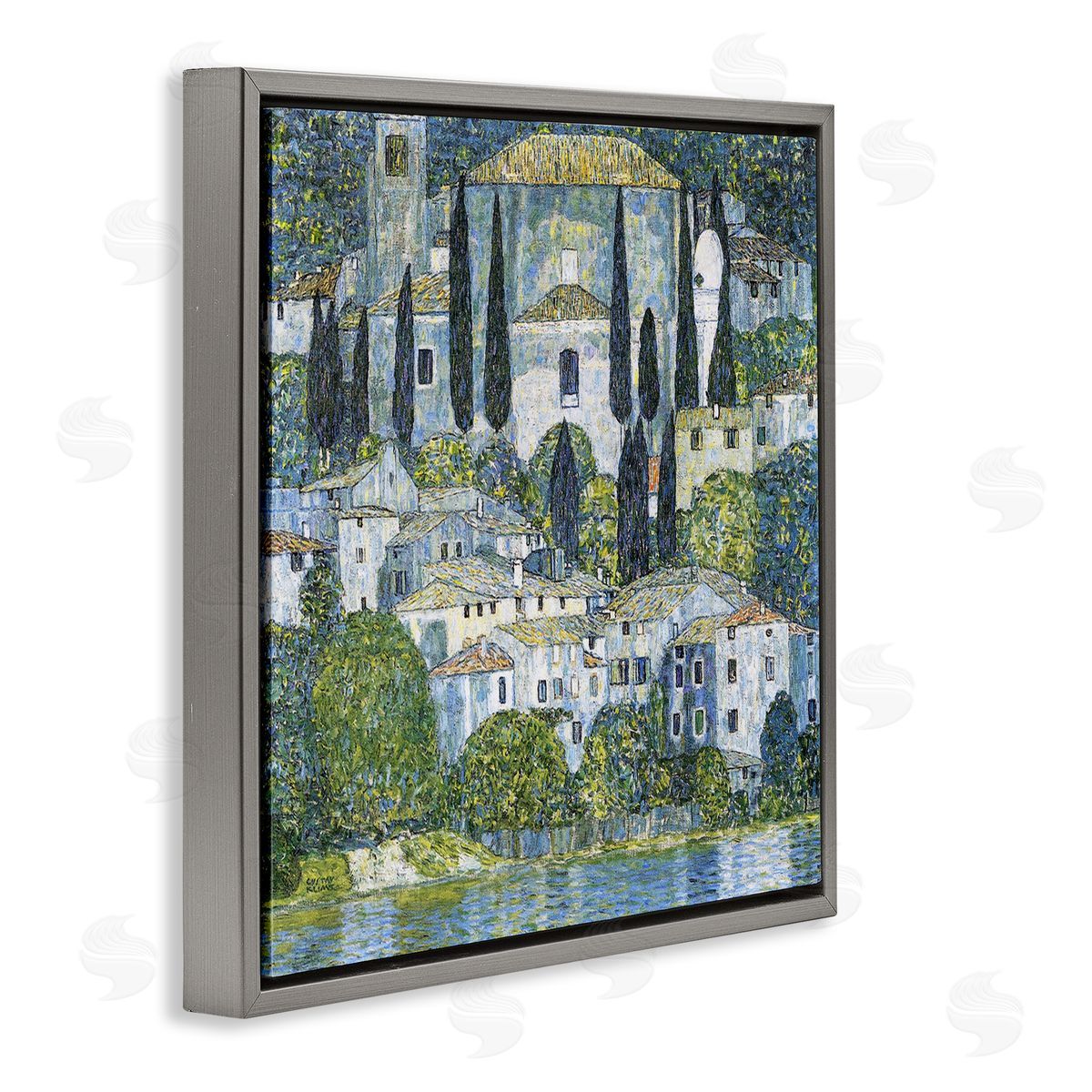 Gustav Klimt Church in Cassone Klimt Gray Floater Frame Canvas Artside_