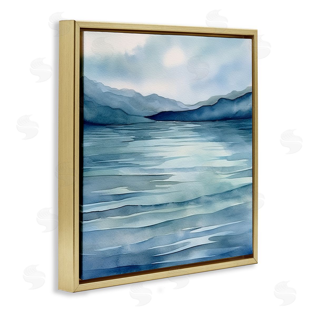 Andrea Haase Endless Waters Landscape Gold Floater Frame Canvas Artside_